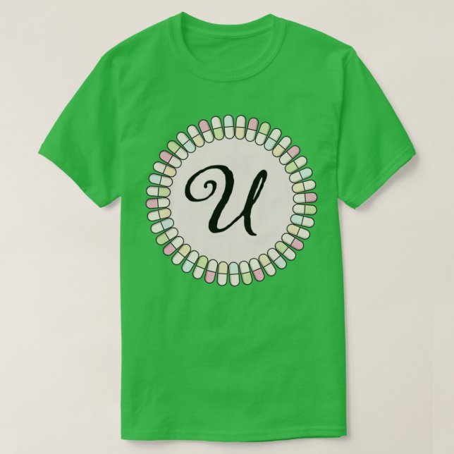 Sweet pills Initial U T-Shirt (Design Front)