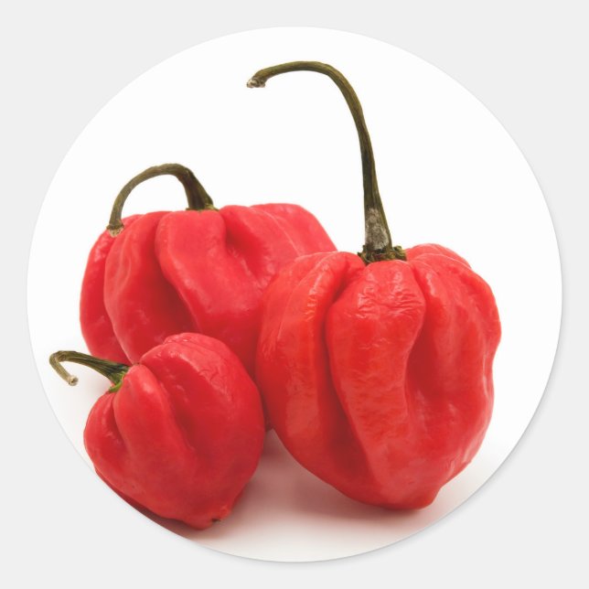 Sweet pimento peppers classic round sticker (Front)