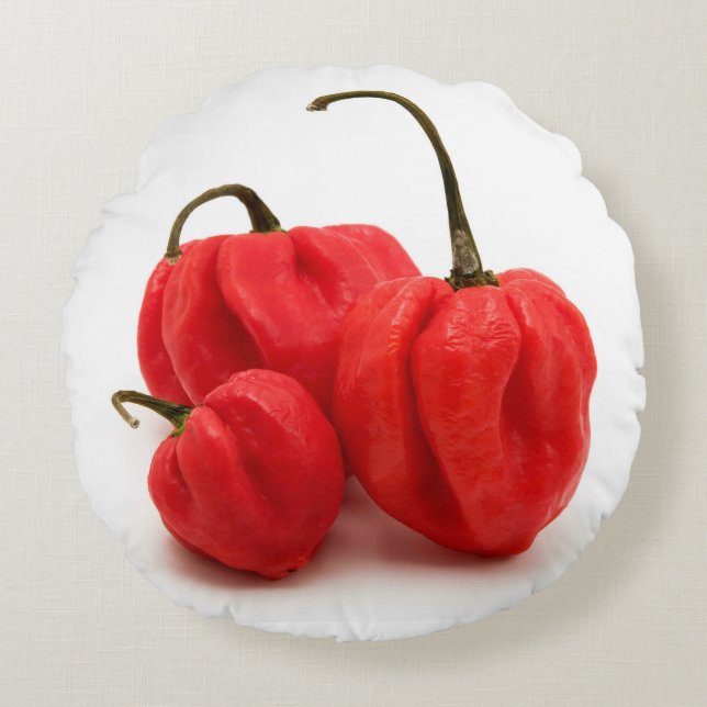 Sweet pimento peppers round pillow (Front)