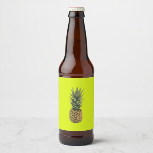 Sweet Pineapple Beer Bottle Label
