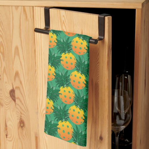 Sweet pineapple pickleball  kitchen towel