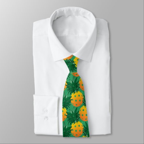 Sweet pineapple pickleball  neck tie