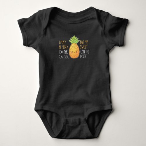 Sweet Pineapple Vacation Hawaii Tropical Saying Baby Bodysuit