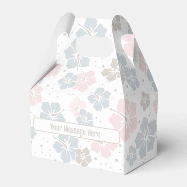 Sweet Pink and Blue Personalized Favor Box (Front Side)
