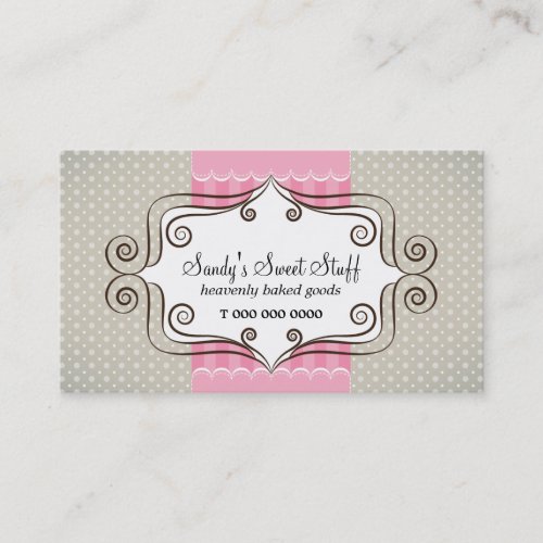 Sweet Pink and Polka Dots Business Card