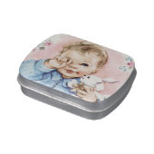 Sweet Pink Baby Girl Shower Candy Jelly Belly Tin (Side)