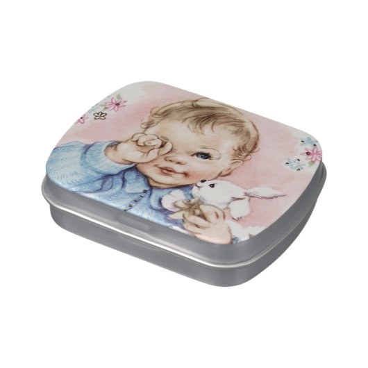 Sweet Pink Baby Girl Shower Candy Jelly Belly Tin (Side)