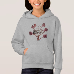 Sweet Pink Balloon Tree "New Year, New Vibes"  Hoodie