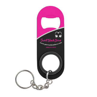 Sweet Pink Bean Promotional Business Keychain Bottle Opener