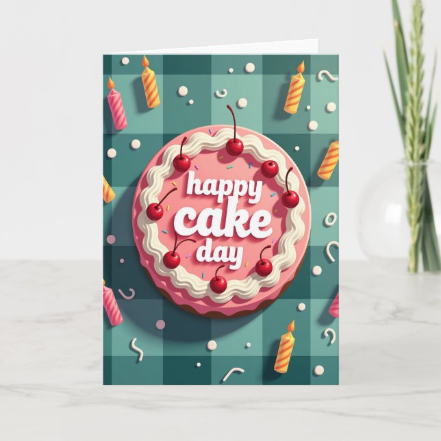 Sweet Pink Berry Birthday Card (Front)