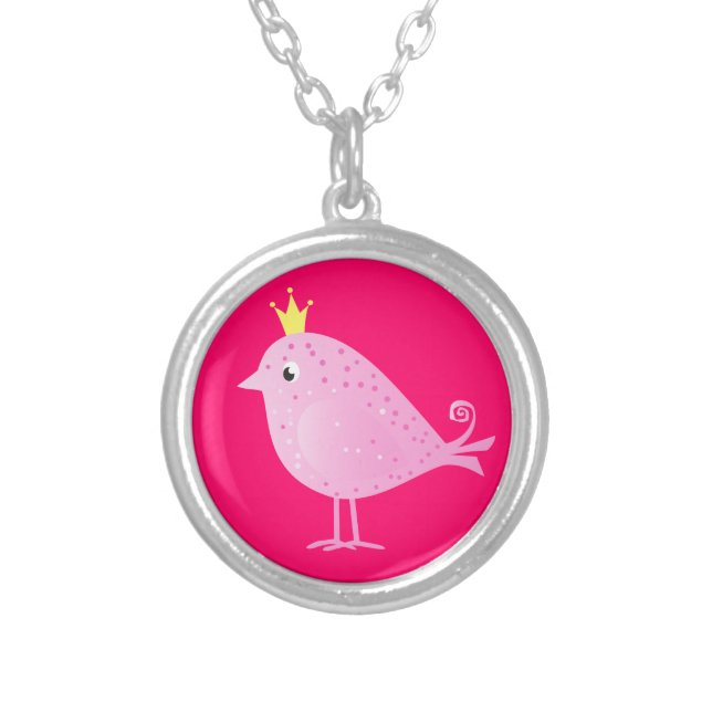 Sweet Pink Bird - Necklace (Front)