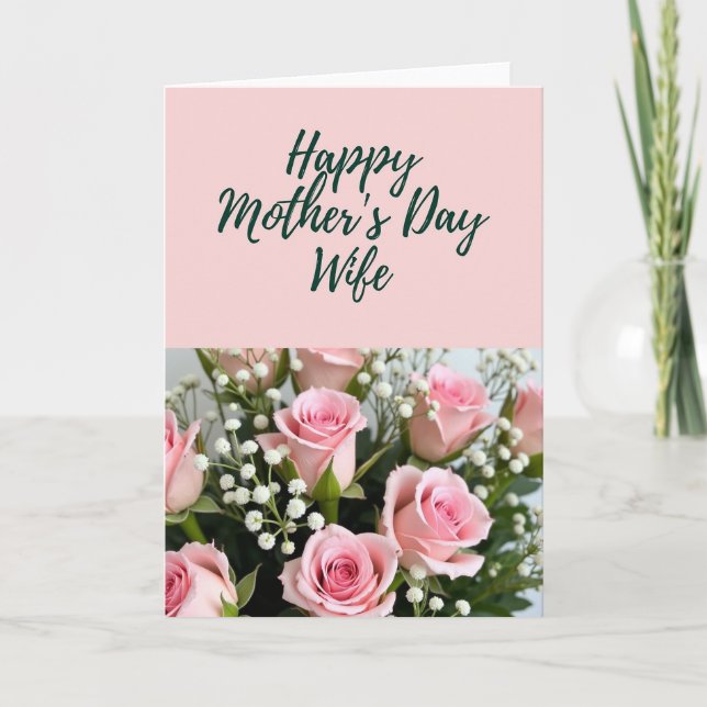 Sweet Pink Blossom Mothers Card (Front)