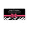 sweet pink bow zebra elegant address labels