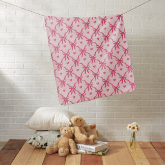 Sweet Pink Bows Baby Blanket
