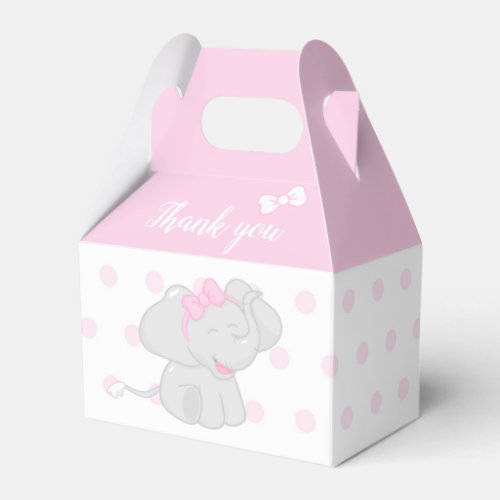 Sweet Pink Box Baby Shower with Elephant