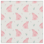 Sweet Pink Bunnies and Little Flowers Fabric