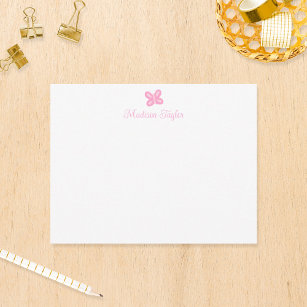Personalized Kids Stationery Set for Girls, Cute Simple Stationary for  Girls Flat Note Card Set, Custom Thank You Cards With Envelopes KS031 