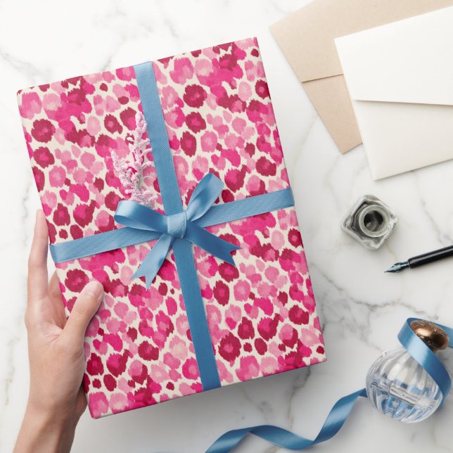 Sweet Pink Cheetah Chic Wrapping Paper Roll    (Gifting)