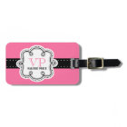 Sweet Pink Chic Personalized Girly Girl Tag