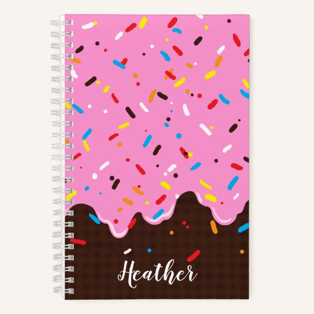 Sweet Pink Chocolate Treat Notebook (Front)