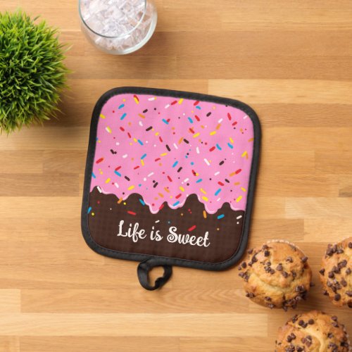 Sweet Pink Chocolate Treat Pot Holder