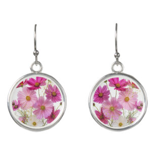 Sweet pink Cosmo flowers Earrings
