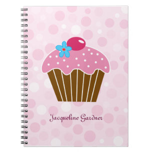 Sweet Pink Cupcake Notebook