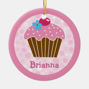 Sweet Pink Cupcake Ornament