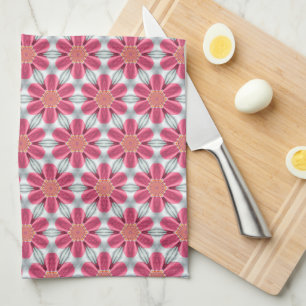 Sweet Pink daisy Pattern Kitchen Towel