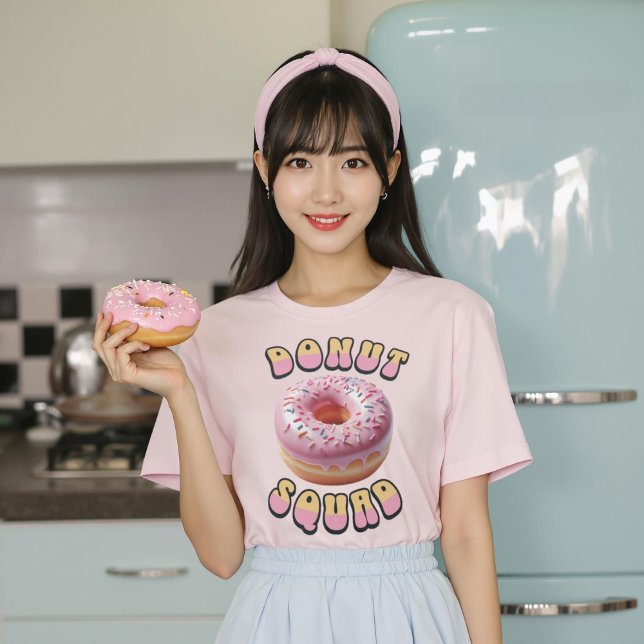Sweet Pink Donut Squad Foodie Shirt (Sweet Pink Donut Squad Foodie Shirt.)