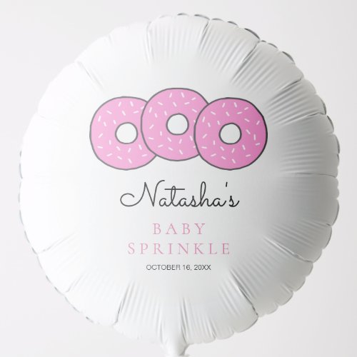 Sweet Pink Donuts Baby Sprinkle Shower Balloon