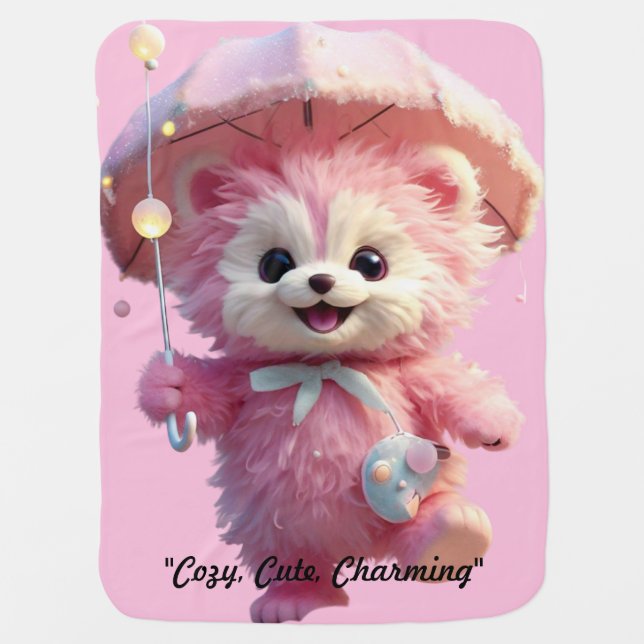 "Sweet Pink Dreams" Baby Blanket (Front)