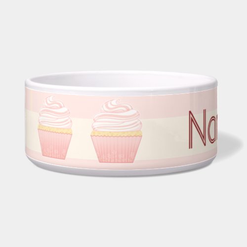 Sweet Pink Elegant Cupcake Bowl
