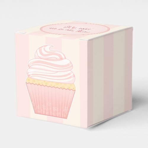 Sweet Pink Elegant Cupcake Favor Boxes