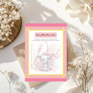 Sweet Pink Elephant  Baby Boy Name Game
