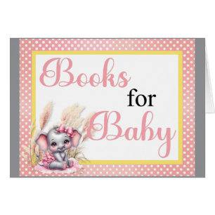 Sweet Pink Elephant - Peanut Smiles Books for Baby Cards