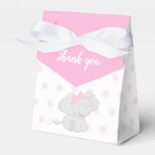Sweet Pink Favor Box with Elephant