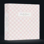 Sweet Pink Gingham Baby Photo Book  3 Ring Binder<br><div class="desc">This simple yet elegant baby photo binder features a background pattern of pink gingham in a pink, white and gray color scheme. It makes a wonderful gift for any new parent for photos or use it for a baby book... just add clear photo holders or scrapbook pages available at any...</div>