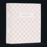Sweet Pink Gingham Baby Photo Book Mini Binder<br><div class="desc">This simple yet elegant baby photo binder features a background pattern of light pink gingham in a light pink, white and gray color scheme. It makes a wonderful gift for any new parent for photos or use it for a baby book... just add clear photo holders or scrapbook pages available...</div>
