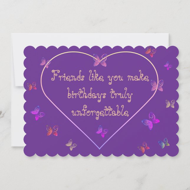 sweet Pink Heart Butterflies Sweet 16 Birthday (Back)