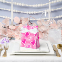 Sweet Pink Heart Tent Favor Box