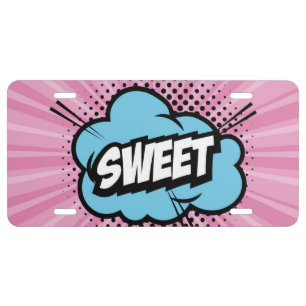 Sweet Pink License Plate