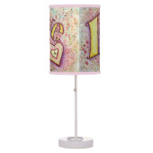 Sweet Pink Love Word Art Custom Table Lamp (Front)