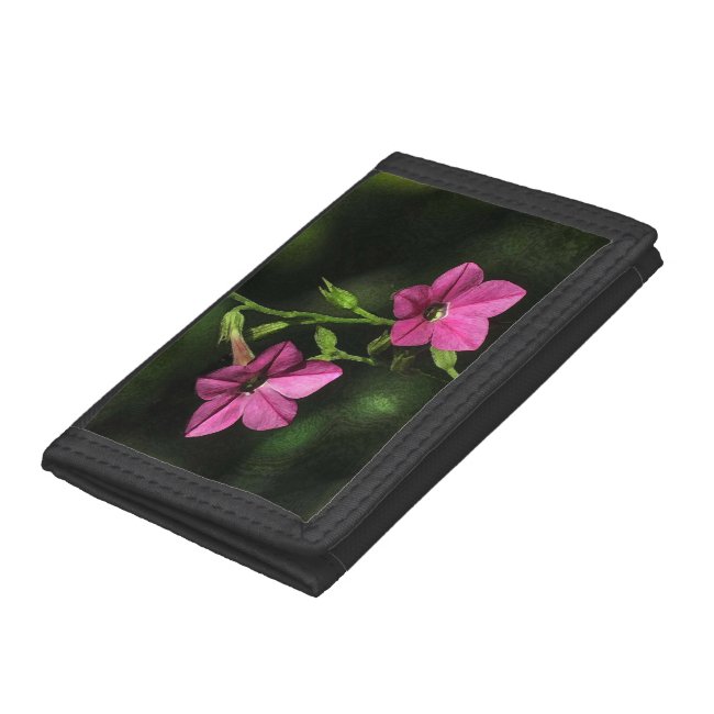 Sweet Pink Nicotiana Flowers Floral Wallet