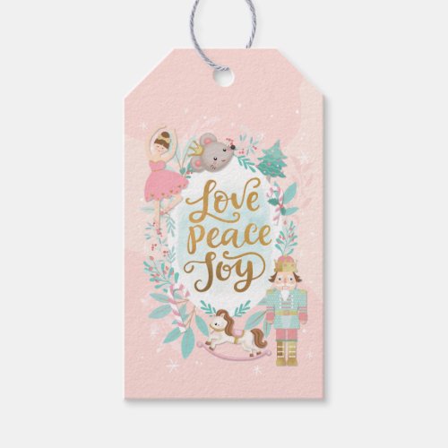 Sweet Pink Nutcracker Ballerina Gift Tag