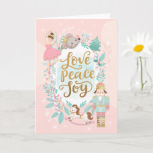 Sweet Pink Nutcracker Ballet Greeting Card