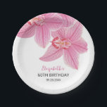Sweet Pink Orchid Floral Greenery Birthday Paper Plates<br><div class="desc">Elevate your birthday celebration with our Sweet Pink Orchid Floral Greenery Paper Plates. These elegant plates feature a beautiful floral design that will add a touch of sophistication to your party decor. Customize with your name for a personalized touch that will impress your guests.</div>