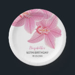 Sweet Pink Orchid Floral Greenery Birthday Paper Plates<br><div class="desc">Elevate your birthday celebration with our Sweet Pink Orchid Floral Greenery Paper Plates. These elegant plates feature a beautiful floral design that will add a touch of sophistication to your party decor. Customize with your name for a personalized touch that will impress your guests.</div>