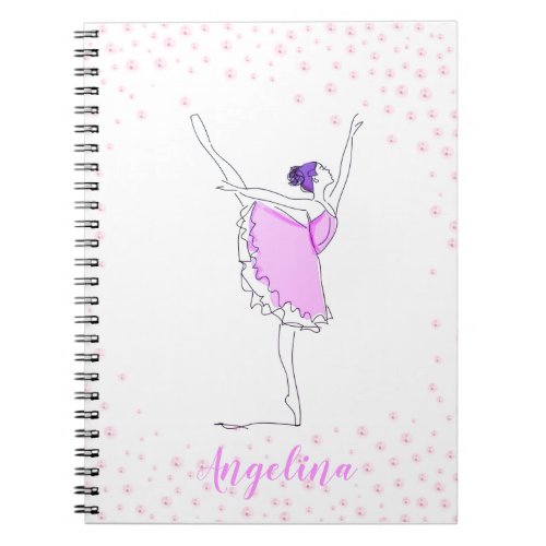 Sweet Pink Pearl Ballerina Notebook