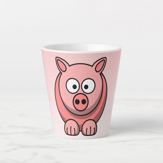 Sweet Pink Pig Latte Mug